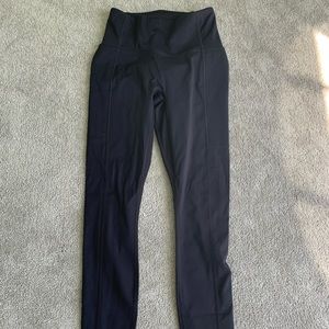 high waisted black pocketed leggings